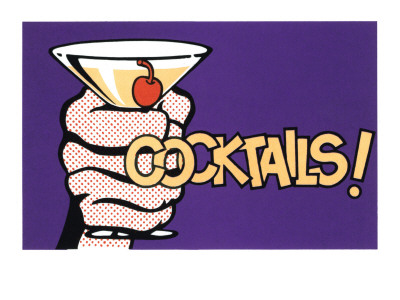 Cocktails! Pop Art with Martini in Hand