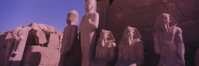 Statues in a Temple, Temples of Karnak, Luxor, Egypt