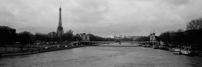 River with a Tower, Seine River, Eiffel Tower, Paris, Ile-De-France, France