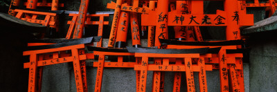 Torii Gates of a Shrine, Fushimi Inari-Taisha, Fushimi Ward, Kyoto, Honshu, Japan