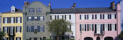 Buildings in a City, Rainbow Row, Charleston, South Carolina, USA
