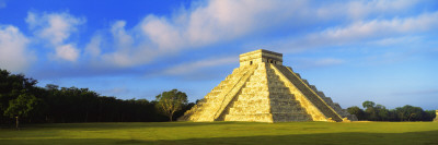 Pyramid in a Field, Kukulkan Pyramid, Chichen Itza, Yucatan, Mexico