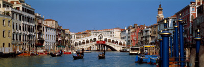 Bridge across a Canal, Rialto Bridge, Grand Canal, Venice, Veneto, Italy