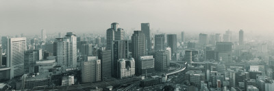 Buildings in a City, Osaka, Osaka Prefecture, Kansai Region, Japan