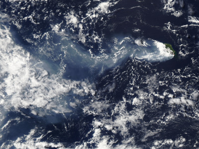 Eruption of Piton De La Fournaise, Reunion Island, April 5, 2007