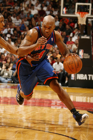 New York Knicks v Miami Heat, Miami - February 27: Chauncey Billups and Mario Chalmers