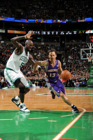 Buy Phoenix Suns v Boston Celtics, Boston, MA - March 2: Steve Nash and Kevin Garnett at AllPosters.com