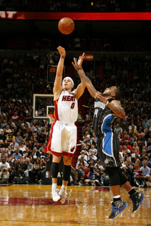 Orlando Magic v Miami Heat, Miami, FL - March 3: Mike Bibby and Jameer Nelson