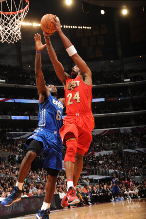 2011 NBA All Star Game, Los Angeles, CA - February 20: Kobe Bryant and LeBron James Poster