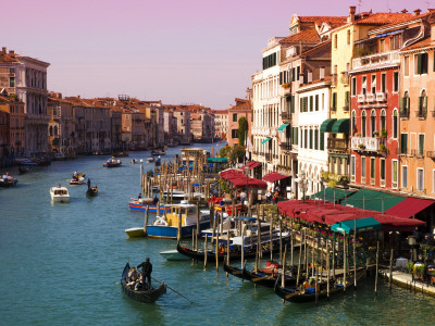 Gondolas on the The Grand Canal