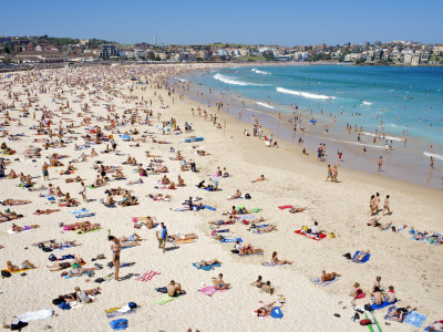 Summer Holiday Crowds on Bondi Beach