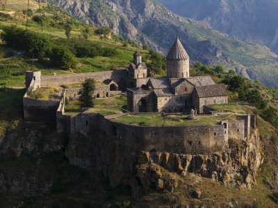 Tatev Monastery on Edge of Vorotan Canyon
