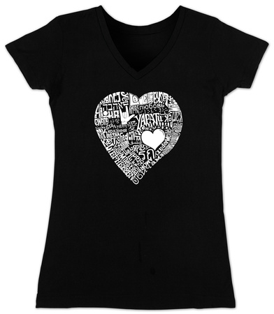 Juniors: V-Neck- Love in 44 Different Languages