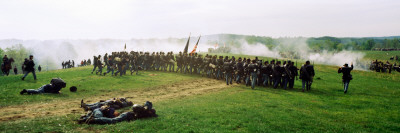 Union vs. Confederacy Pea Ridge Civil War Battle Reenactment, Ozark Mountains, Arkansas Poster