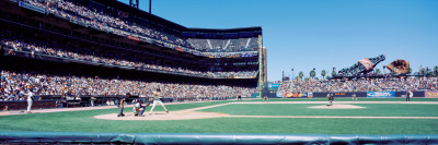 Spectator Watching Baseball Game in the Stadium, San Francisco Poster