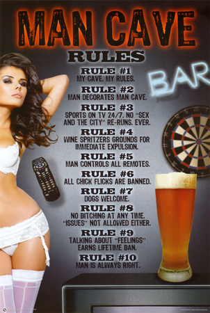 Buy Man Cave Rules at AllPosters.com