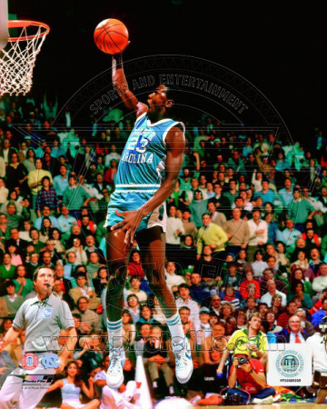 Michael Jordan University of North Carolina Tar Heels 1981 Action