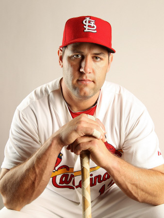 St. Louis Cardinals Photo Day, JUPITER, FL - FEBRUARY 24: Lance Berkman Poster