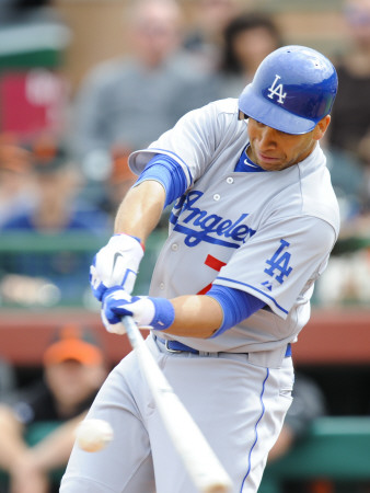 Los Angeles Dodgers v San Francisco Giants, SCOTTSDALE, AZ - FEBRUARY 26: James Loney Poster
