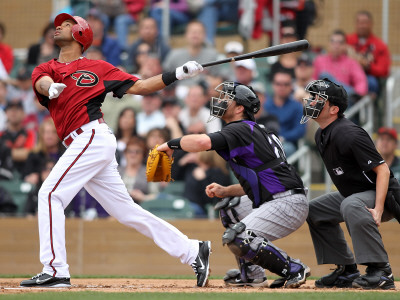 Colorado Rockies v Arizona Diamondbacks, SCOTTSDALE, AZ - FEBRUARY 26: Chris Young Poster