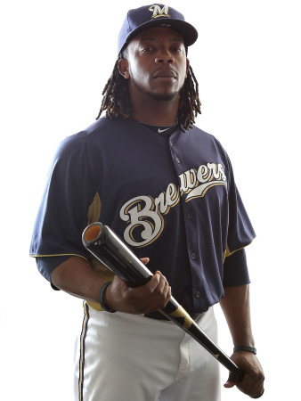 Milwaukee Brewers Photo Day, MARYVALE, AZ - FEBRUARY 24: Rickie Weeks Poster