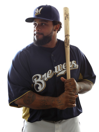Milwaukee Brewers Photo Day, MARYVALE, AZ - FEBRUARY 24: Prince Fielder Poster