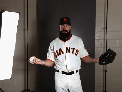 San Francisco Giants Photo Day, SCOTTSDALE, AZ - FEBRUARY 23: Brian Wilson Poster