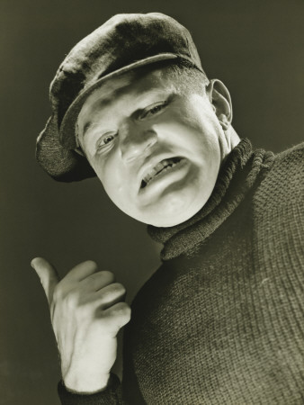Tough Guy Showing Thumb Up, Close-Up