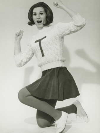 Cheerleader Posing, Portrait Poster