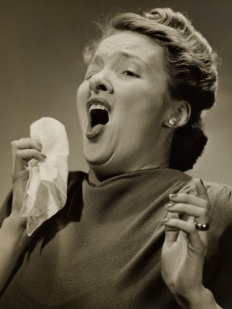 Woman About To Sneeze