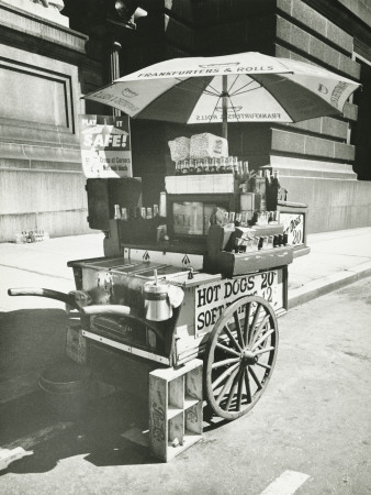 Street Hot Dogs Vendor Cart