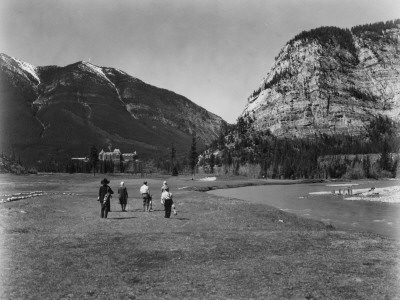 Golfers on Course Poster