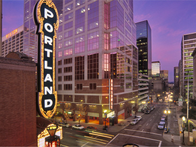 Portland Movies Times on Title  Portland Sign At The Arlene Schnitzer Concert Hall On Broadway