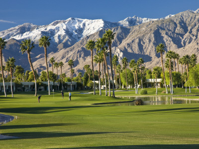 Desert Princess Golf Course and Mountains, Palm Springs, California, USA Poster