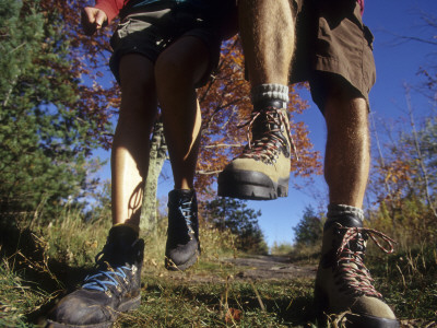 Couple Hiking During Autumn