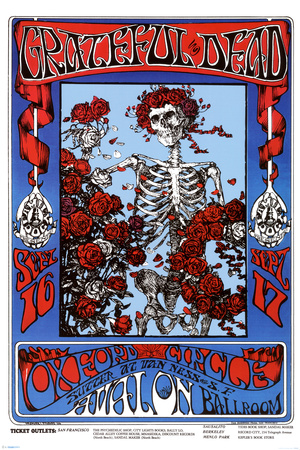 Family Dog - Grateful Dead - Skeleton & Roses