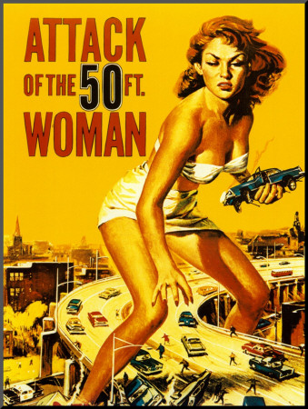 Attack of the 50 Foot Woman - Mounted Print