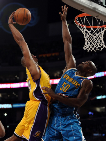 Buy New Orleans Hornets v Los Angeles Lakers - Game Five, Los Angeles, CA - April 26: Kobe Bryant and E at AllPosters.com