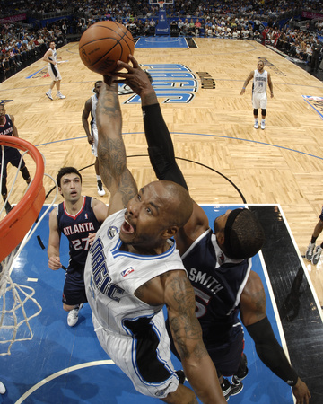 Atlanta Hawks v Orlando Magic - Game Five, Orlando, FL - April 26: Quentin Richardson and Josh Smit