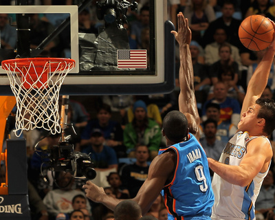 Buy Oklahoma City Thunder v Denver Nuggets - Game Four, Denver, CO - April 25: Danilo Gallinari and Ser at AllPosters.com