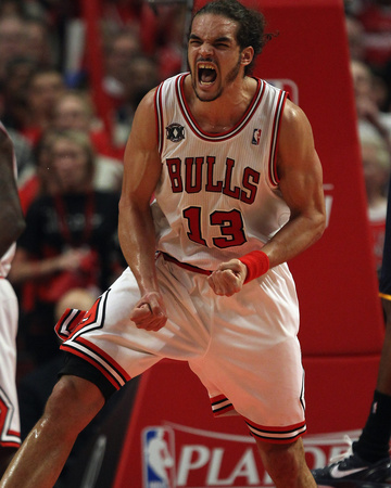 Indiana Pacers v Chicago Bulls - Game Two, Chicago, IL - April 18: Joakim Noah Poster