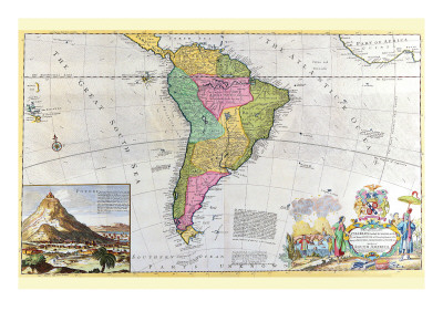 Antique Map of South America