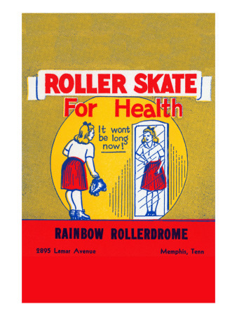 Roller Skate For Health Poster