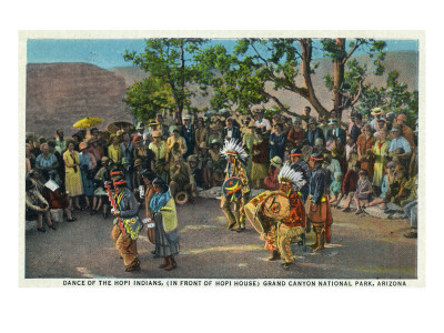Grand Canyon Nat'l Park, Arizona - Dance of the Hopi in front of Hopi House