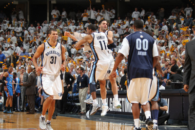 Oklahoma City Thunder v Memphis Grizzlies - Game Four, Memphis, TN - MAY 9: Greivis Vasquez, Mike C