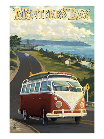 Buy Monterey, California - VW Van at AllPosters.com