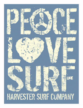 Peace Love Surf Poster