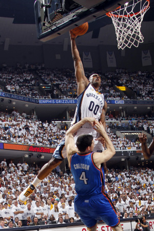 Buy Oklahoma City Thunder v Memphis Grizzlies - Game Six, Memphis, TN - MAY 13: Darrell Arthur and Nick at AllPosters.com