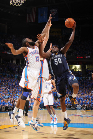 Memphis Grizzlies v Oklahoma City Thunder - Game Seven, Oklahoma City, OK - MAY 15: Zach Randolph a