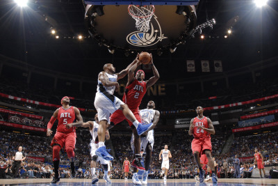 Buy Atlanta Hawks v Orlando Magic - Game One, Orlando, FL - APRIL 16: Joe Johnson and Quentin Richardso at AllPosters.com